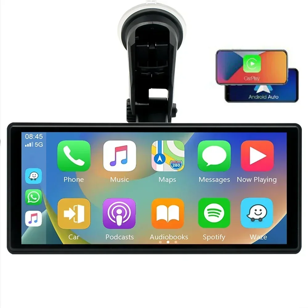 Tela universal de 10,1 polegadas para rádio de carro multimídia WIFI reprodutor de vídeo tela Carplay sem fio para Apple ou Android