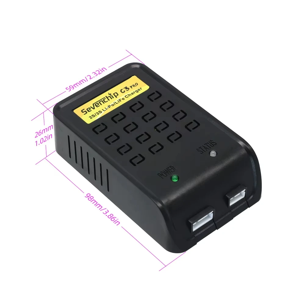 Sevenchip C3 Pro 10 واط شاحن ميزان صغير شحن الاتحاد الأوروبي/الولايات المتحدة التوصيل ل RC 7.4 فولت-11.1 فولت 2-3 ثانية يبو الحياة بطارية التحكم عن بعد سيارات لعبة #3