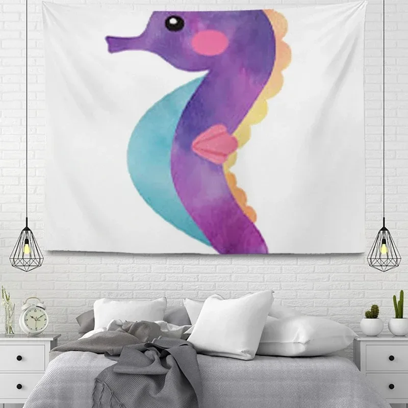 Cute Marine Life Decorative Tapestry Home Wall Living Room Office Decorative Tapestry