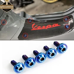 FLAWLESSTI Gr5 Titanium Bolts Battery Cover Self-stapping Screw M4 For Vespa Sprint 150 Primavera 150 S 150