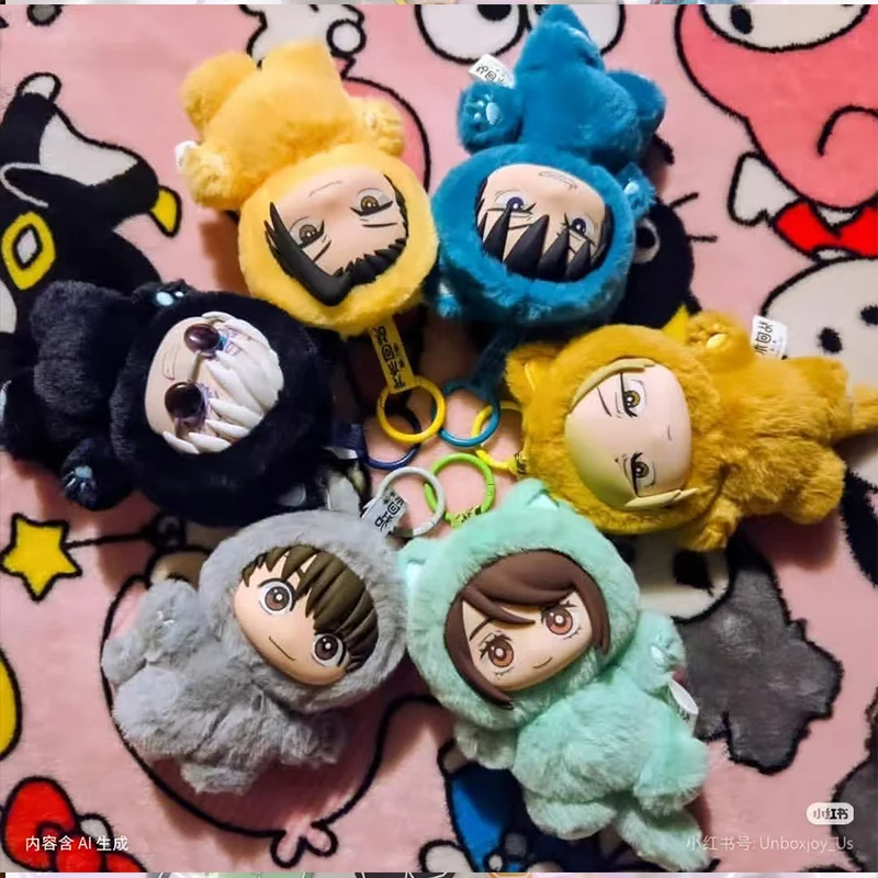 

В наличии Оригинальный Eaki Jujutsu Kaisen Season 2, Cat Park Party Gojo Satoru Blind Box, плюшевая сумка на запястье, подвеска, модель, коллекция
