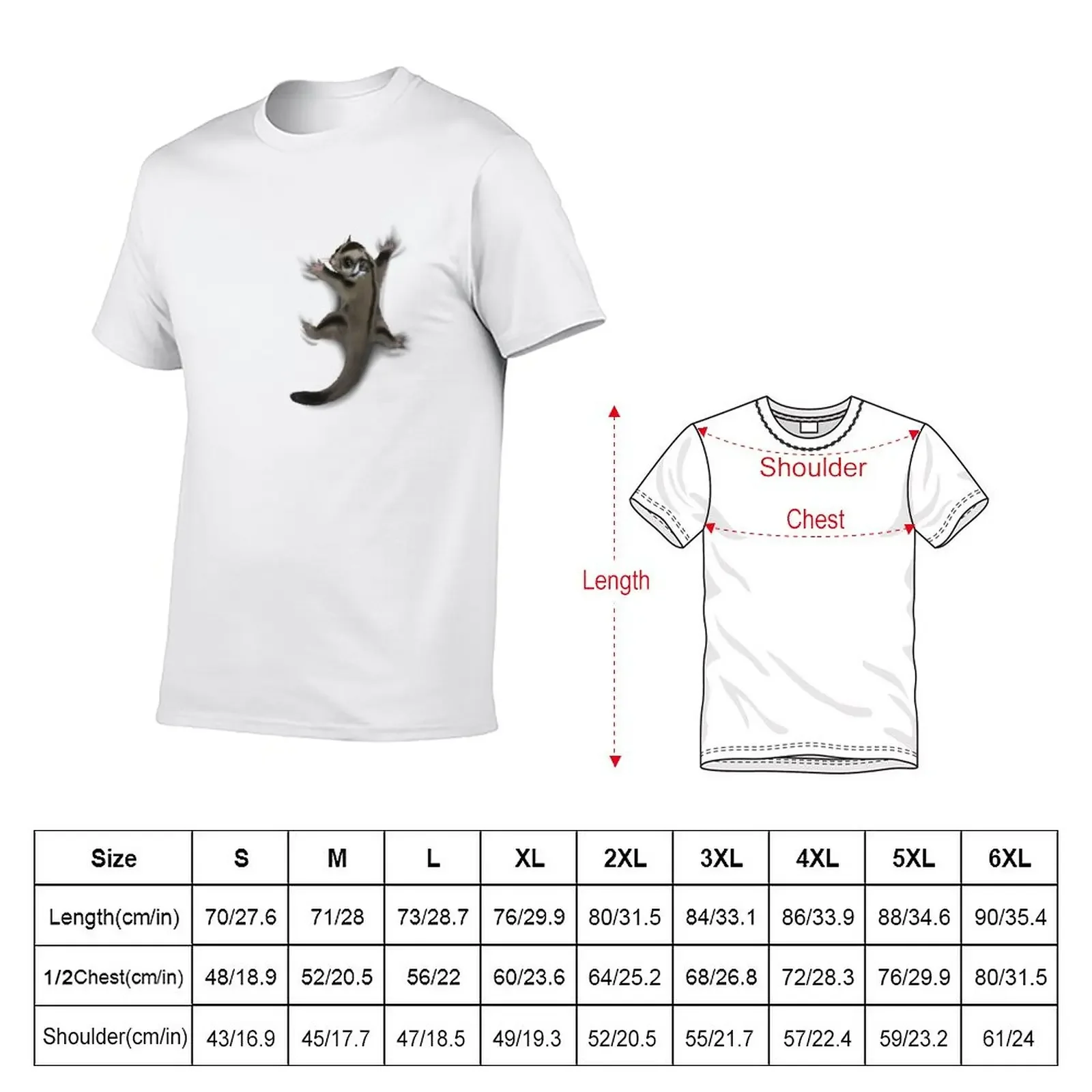 Sugar Glider Clinger T-Shirt tops plus size tops heavyweights mens cotton t shirts