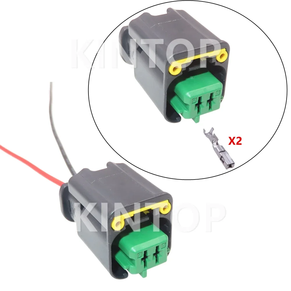 1 Set 2 Pins 1801176-5 Auto AC Assembly Plastic Housing Connector Automotive Cable Socket For Peugeot Citroen