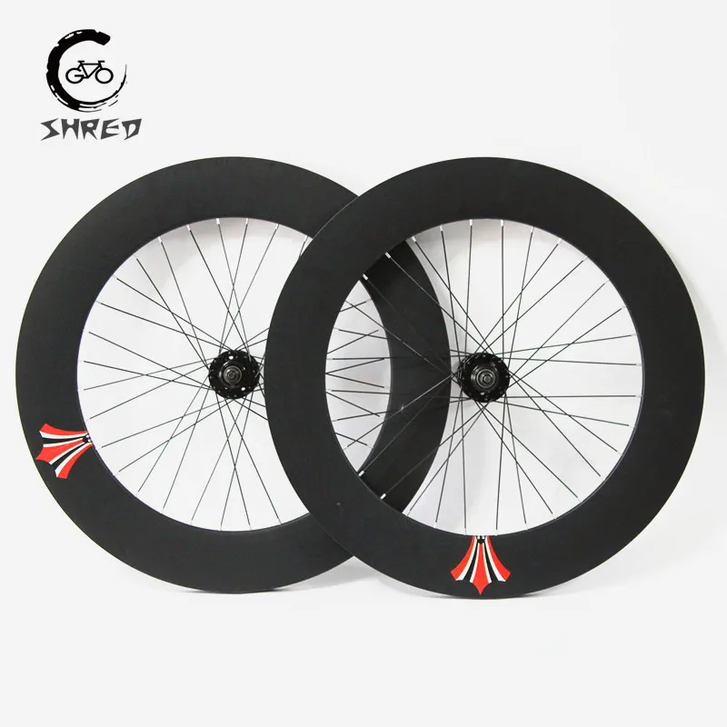 700C 90MM Fixed Gear Bike Wheels Aluminum Alloy Fixie TRACK Wheelset Single Speed Bike Parts Racing Wheel with 32H Bearing Hub