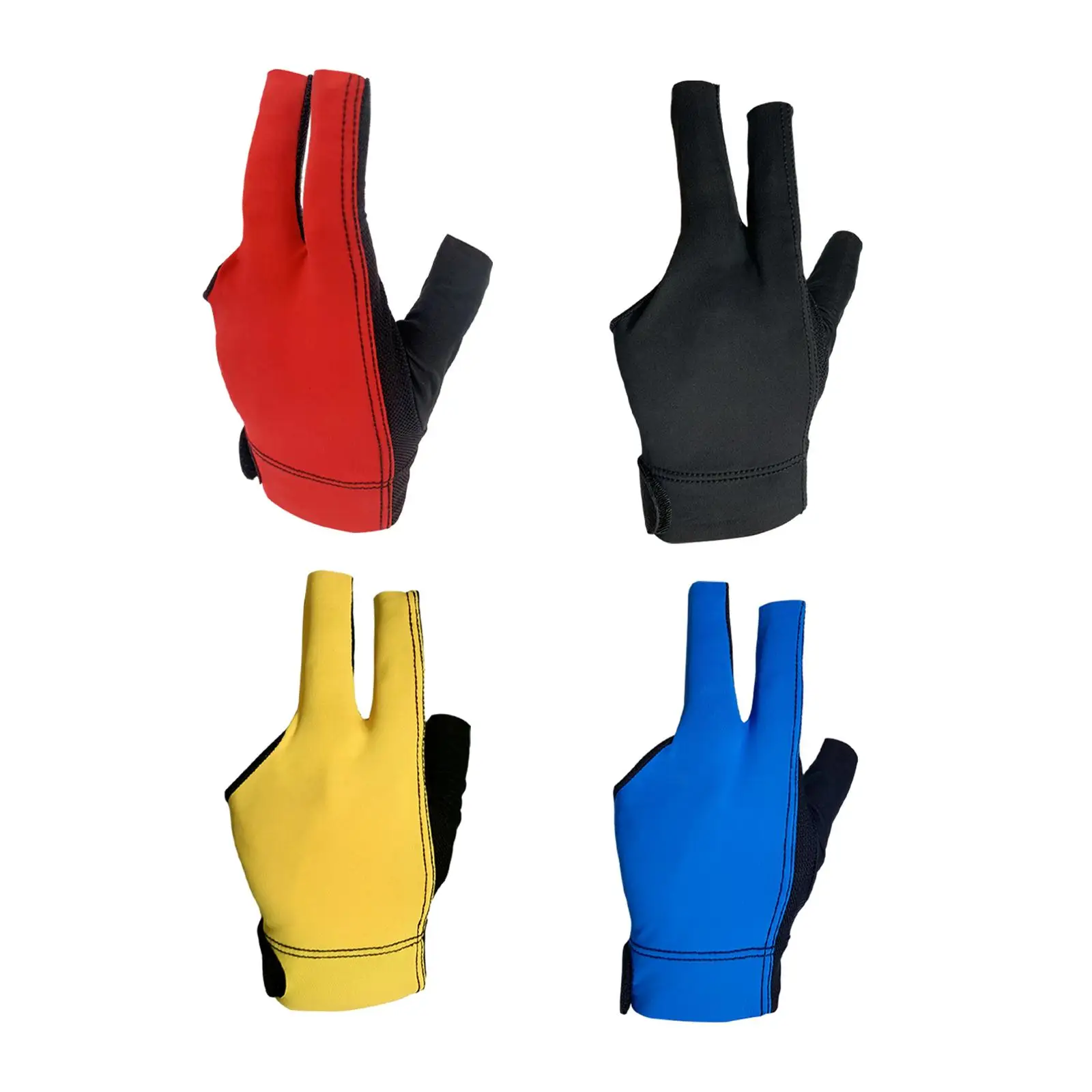 Billiards Gloves Open 3 Fingers Glove Gym Practice Professional Universal Billiard Fitness Accessories Durable Snooker Cue Glove