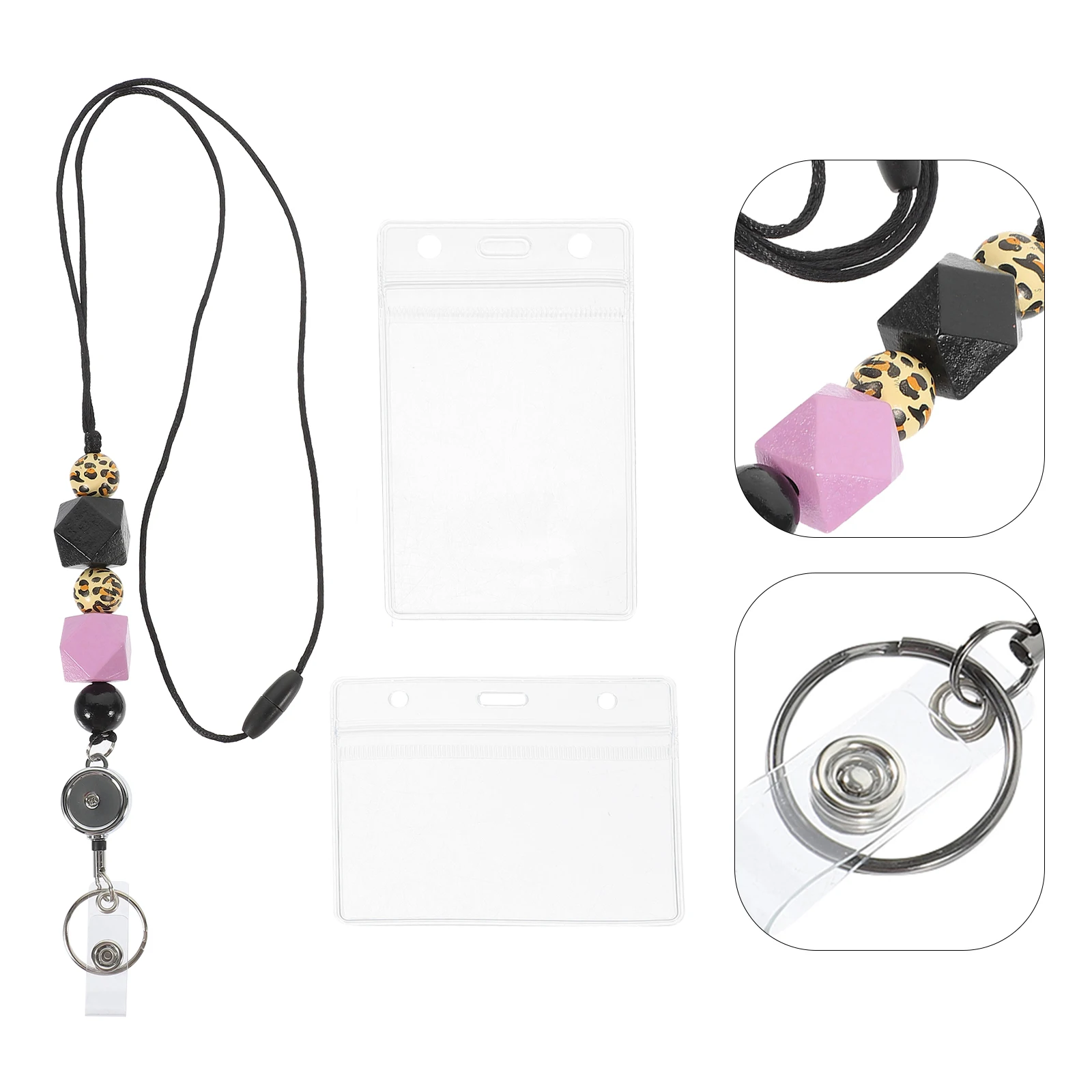 

Lanyard ID Card Holder Badge Holders with Lanyards Business Easy to Buckle Work Hanging Rope Miss