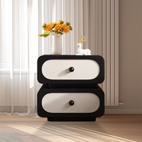 Cream Wooden Nightstands Modern Bedside Brown Nordic Minimalist Bedsides Table Storage Organizer Mesa De Noche House Furniture