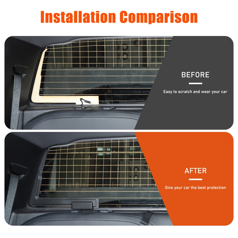 

For Ford Ranger 2023 2024 2025 Automobile rear rear window heating wire protection cover ABS Automobile accessories