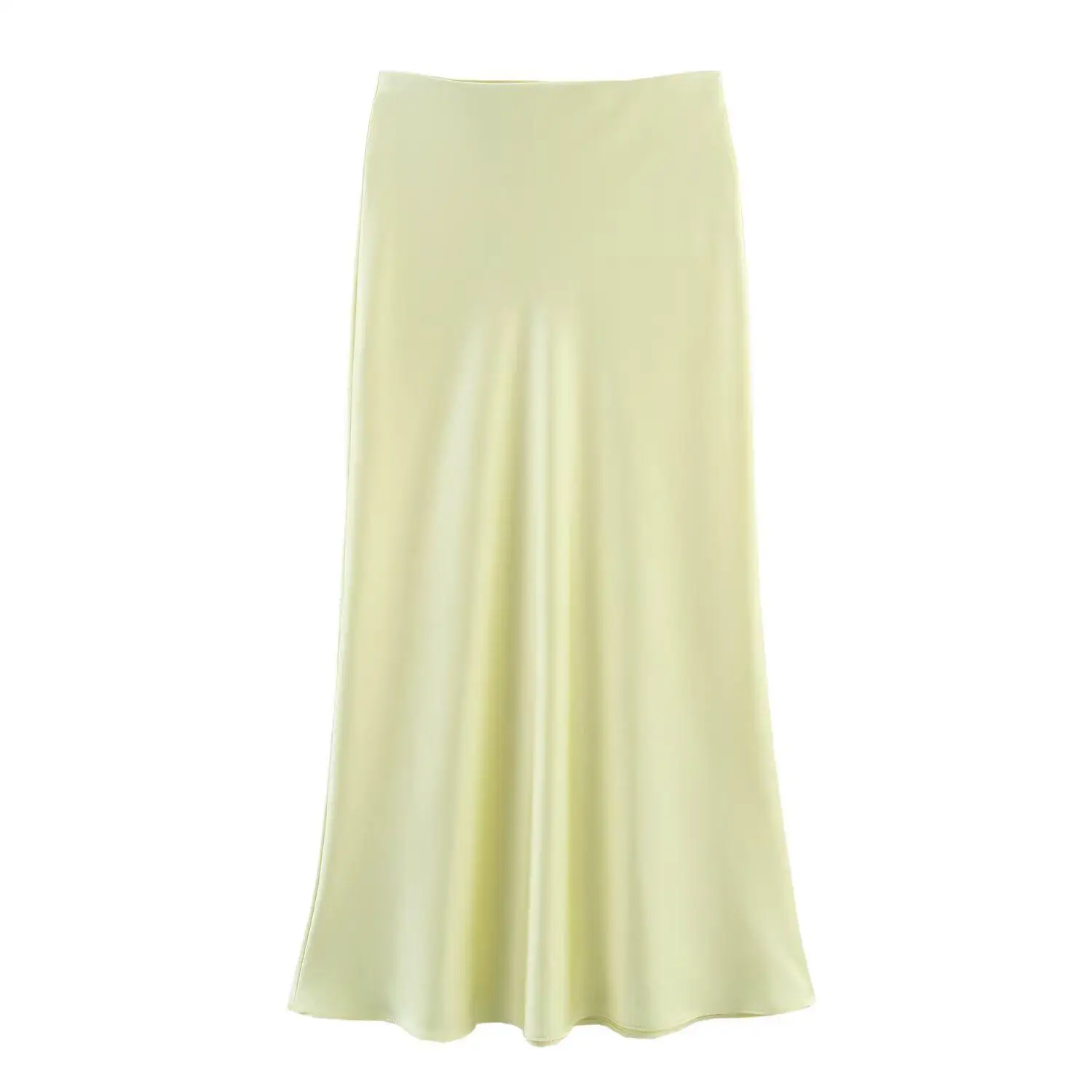 Willshela 2024 Zwart Satijnen Rok Vrouw Hoge Taille Elegante Lange Rokken Voor Vrouwen Mode Zomer Midi Rok Kantoor Vrouwen rokken