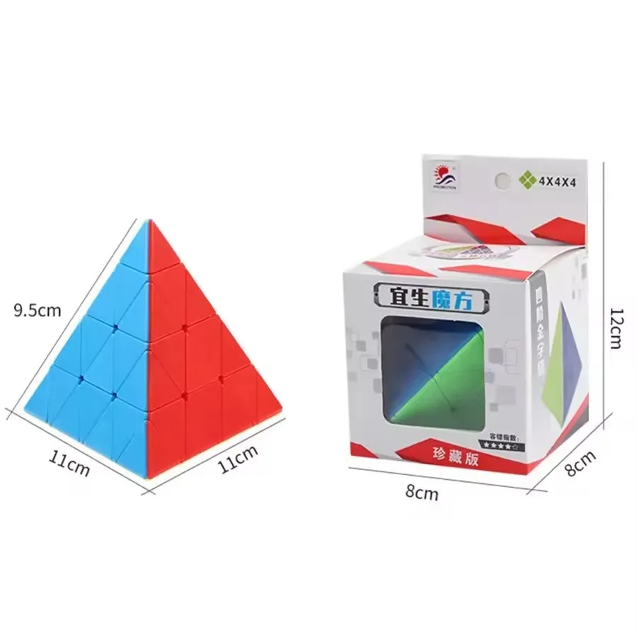YiSheng 4x4 3x3 Piramide Magische Kubus Snelheid Puzzel kinderen Fidget Speelgoed Cubo Magico Educatief Speelgoed 3x3 4x4 Piramide Kubus