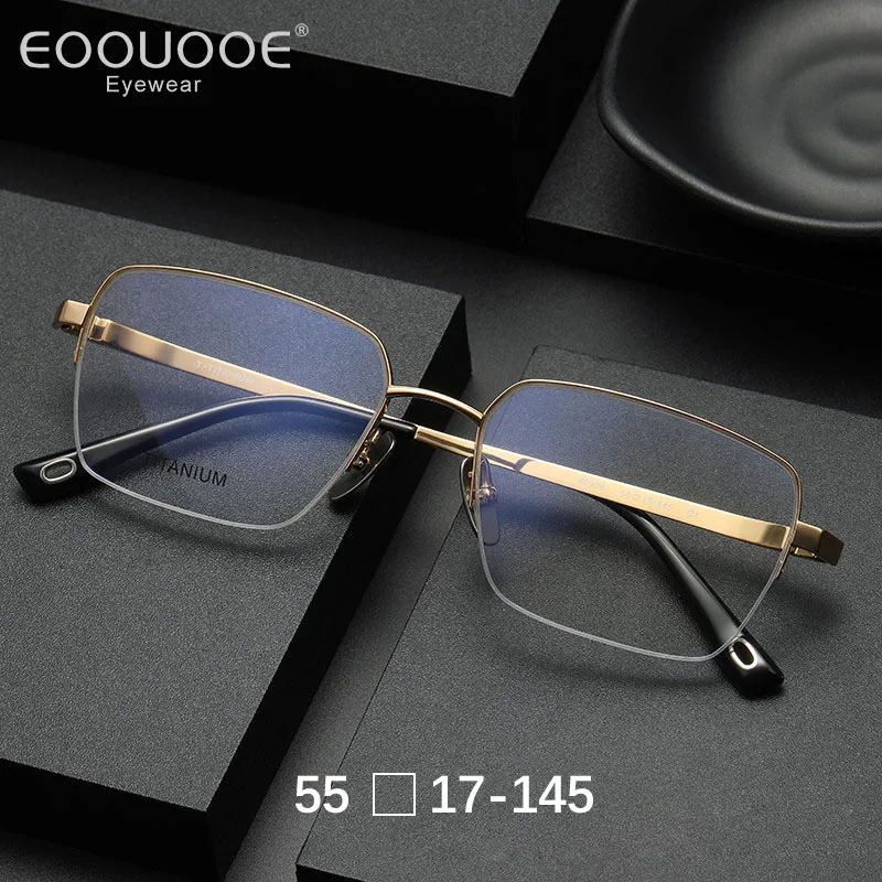 

Men's Glasses Pure Titanium High Quality Optical Eyewear Square Prescription Glasses Myopia Hyperopia Reading Ultralight Glasses