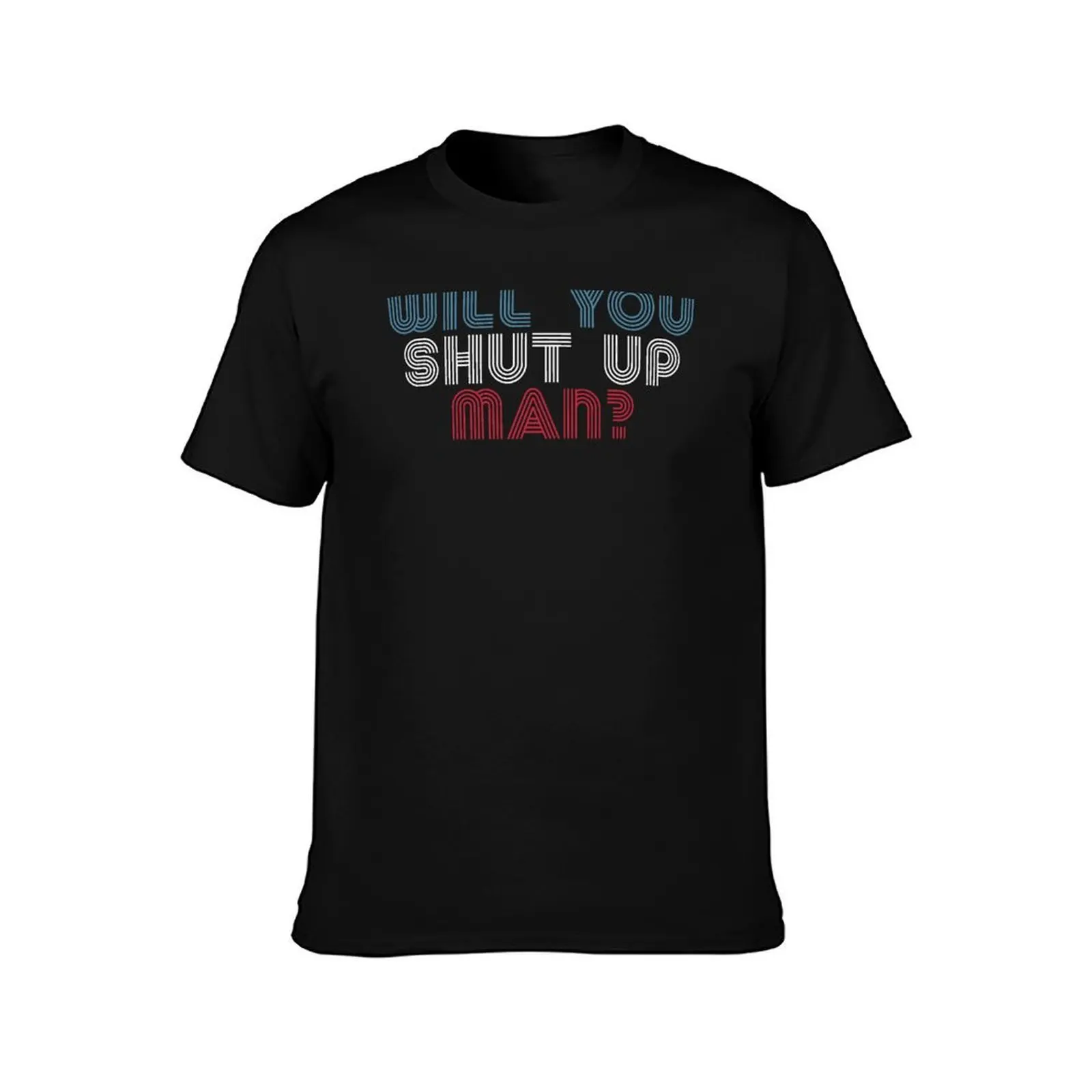 Will You Shut Up Man? Biden Debate Quote T-Shirt, Summer Casual Cotton Tee, Oversized Streetwear Tops, Vintage Graphic Print