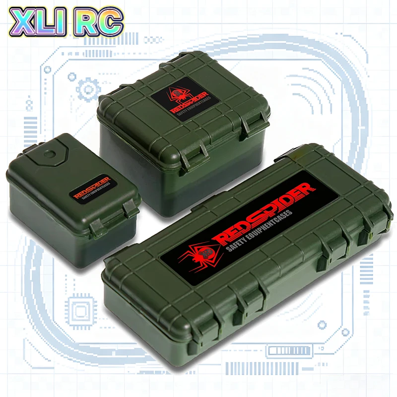 3Pcs 1/10 RC Crawler Plastic Simulation Storage Box for Axial SCX10 TRX4 TRX6 D90 Tamiya CC01 Scale Decoration Upgrade Parts