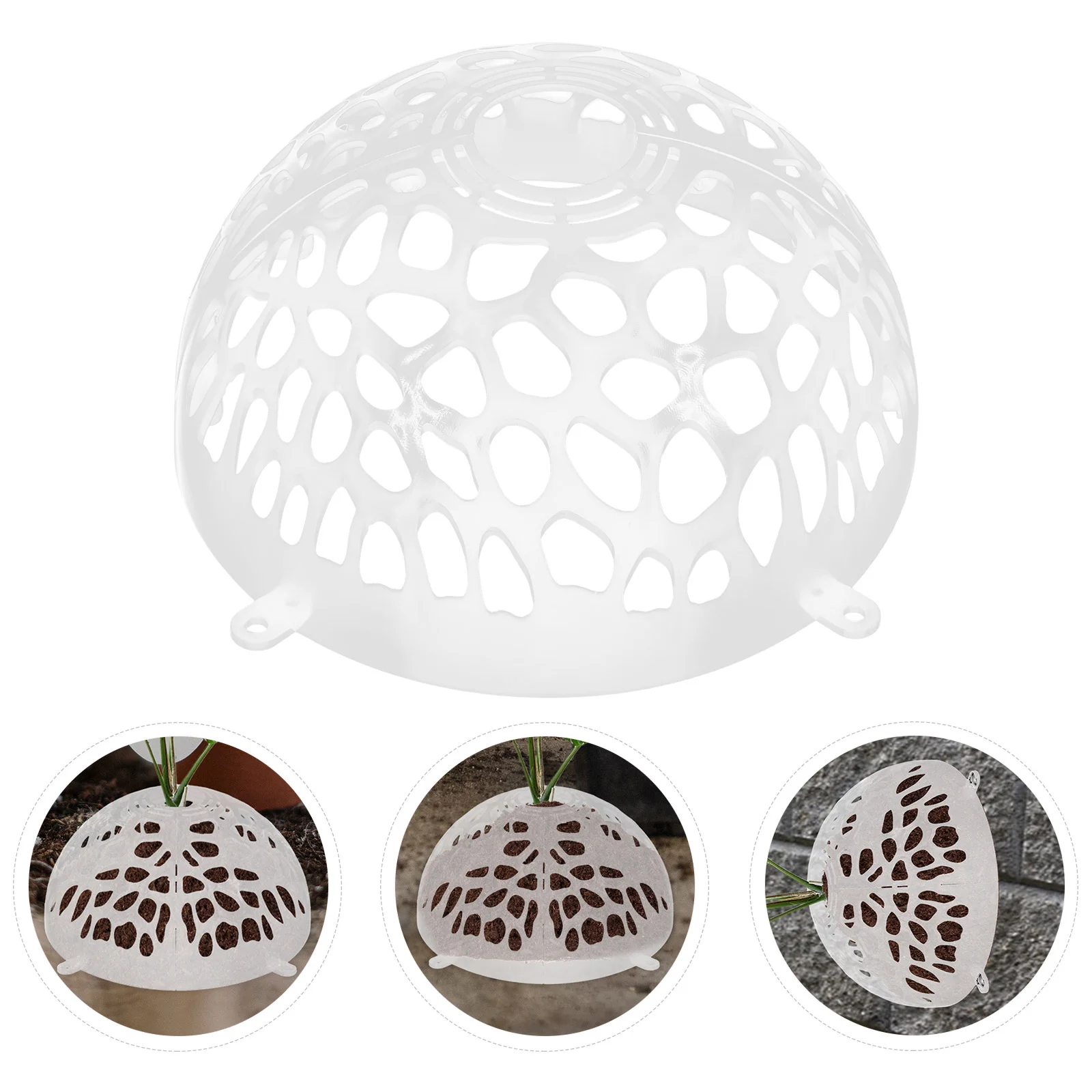 

Aquatic Plant Suspension Ball Detachable Floral Cover Clear Air Vent Soil Protective Hollowed Hole Flower Pots