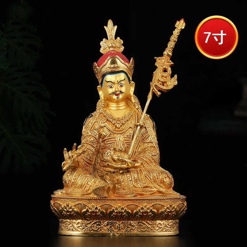 Special Offer -Wholesale Buddha statue 21CM tall HOME Company Money drawing Gilding Gold-plated Guru Padmasambhava Buddha statue