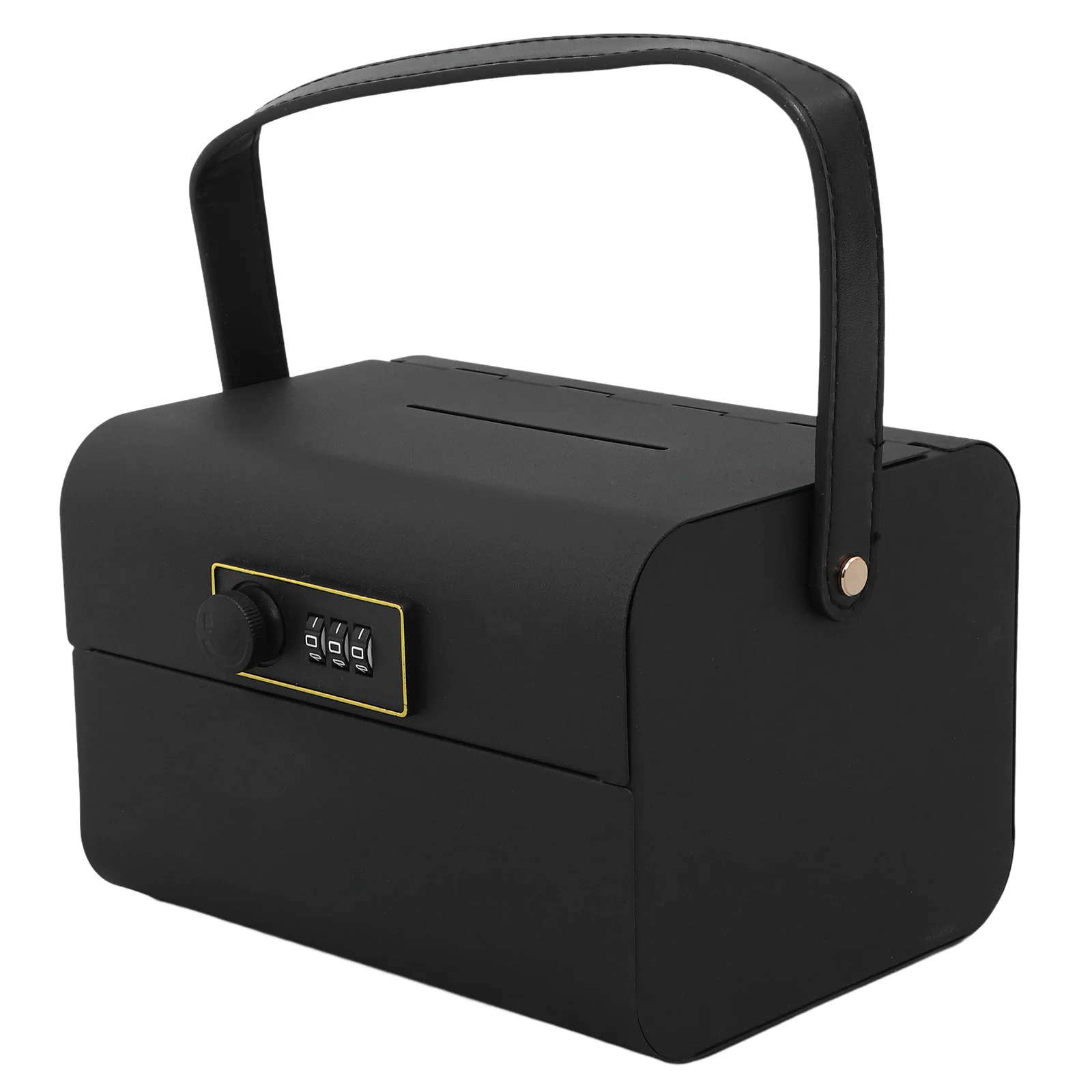 Handheld Password Savings Bank Metal Money Box Solid Color Coin Jar Combination Lock Cash Storage Case for Kids