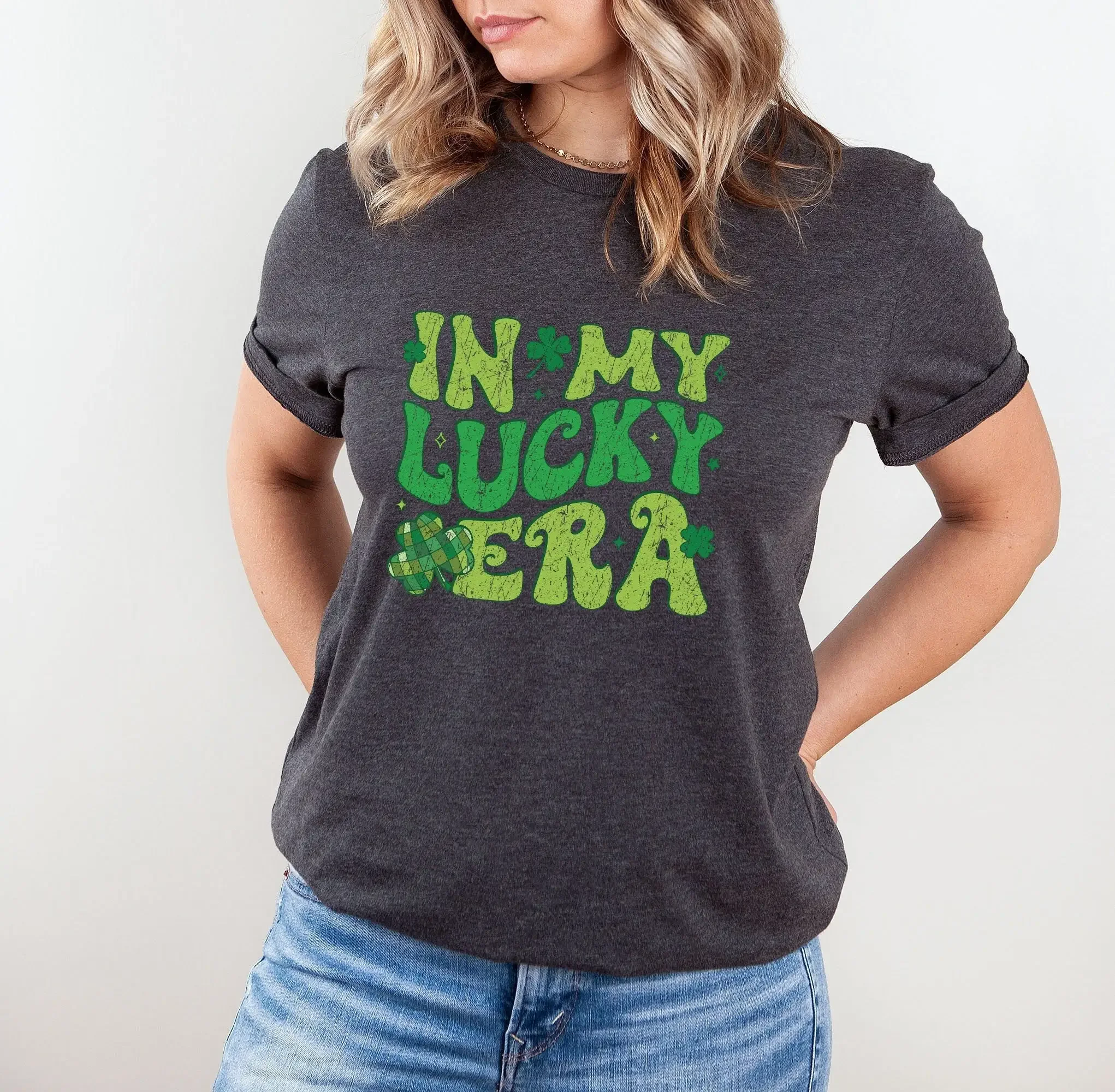 In My Lucky Era T Shirt Retro St Patricks Day Paddy s Drinking Party for