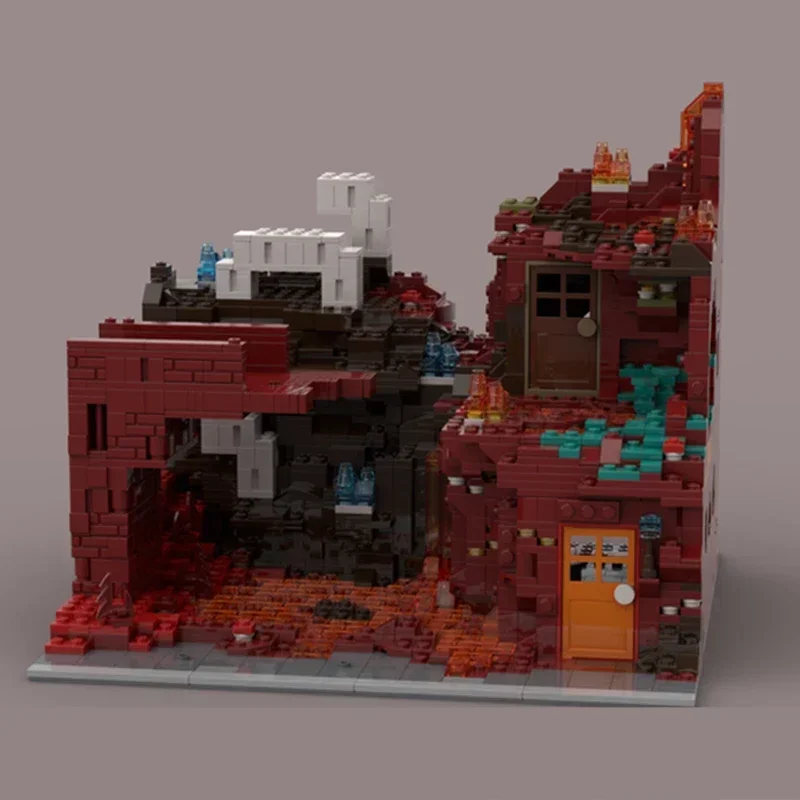 Construction Model Moc Building Bricks Scenarios Of Magma Flow Technology Modular Blocks Gifts Christmas Toys DIY Sets Assembly