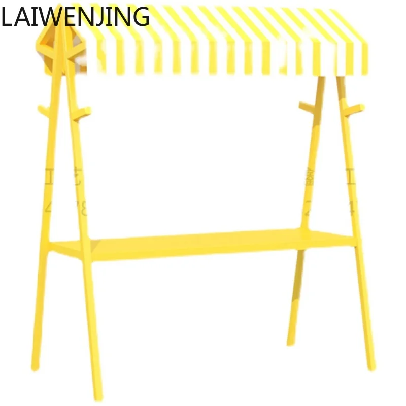 

HLZ modern wrought iron float stall trolley display stand snack cart night market stall trolley