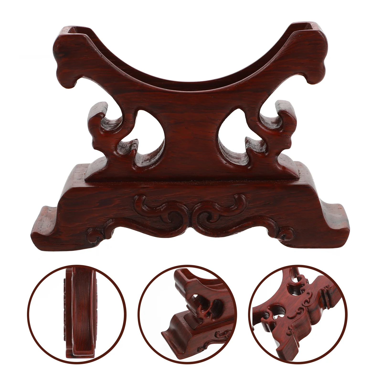 1Pcs Red Wood Bracelet Jewelry Stand Wooden Display Rack Home Office Jewelry Holder Organizer Wooden Bracelet Holder