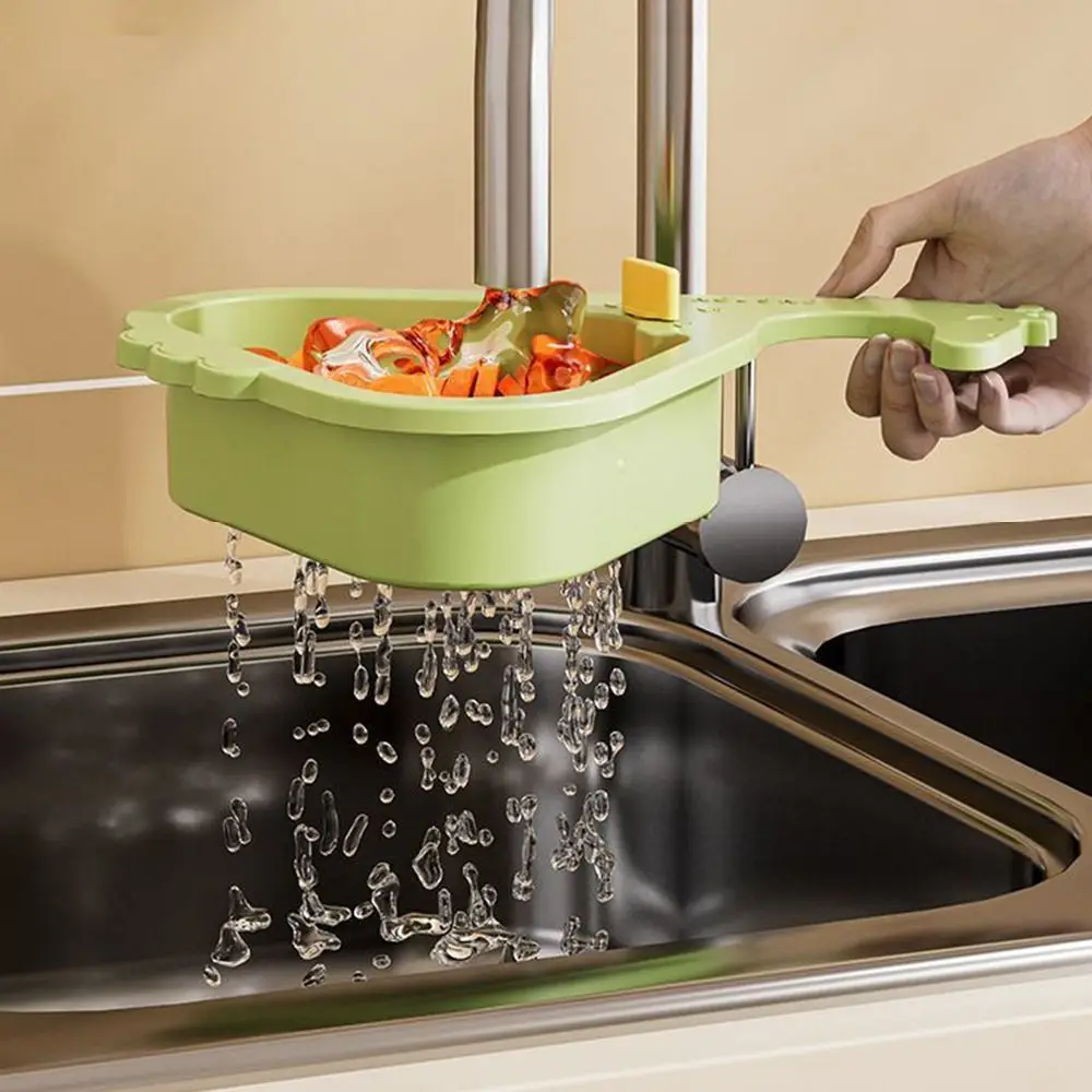 

Multifunctional Sink Hanging Strainer Basket Giraffe Kitchen Waste Collector Food Residue Separator Openable Bottom Cover
