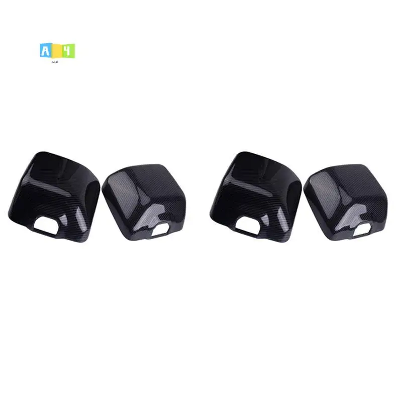 

A04E-4Pc Накладки на зеркала заднего вида из черного карбона (правая и левая сторона) для Jeep Wrangler JL 2018