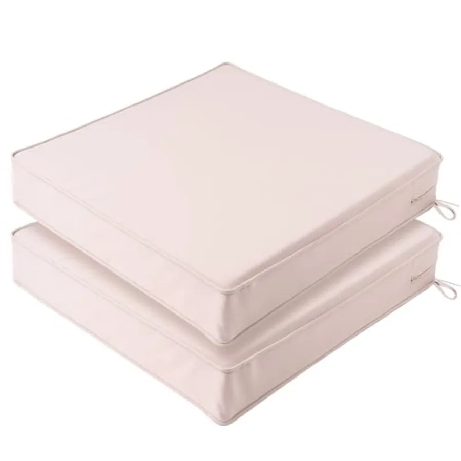 Patio Chair Cushion Set of 2 Waterproof Fade Resistant Seat Cushions for Patio Furniture Outdoor Chair Cushions with Handle and
