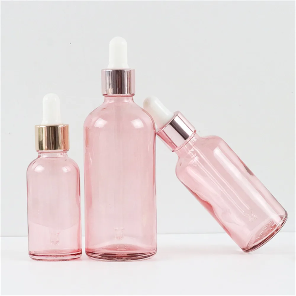 Glass Dropper Bottle Empty DIY Perfume Essentiol Oil Refillable Bottle Portable Travel Cosmetic Container 5/10/15/20/30/50/100ml