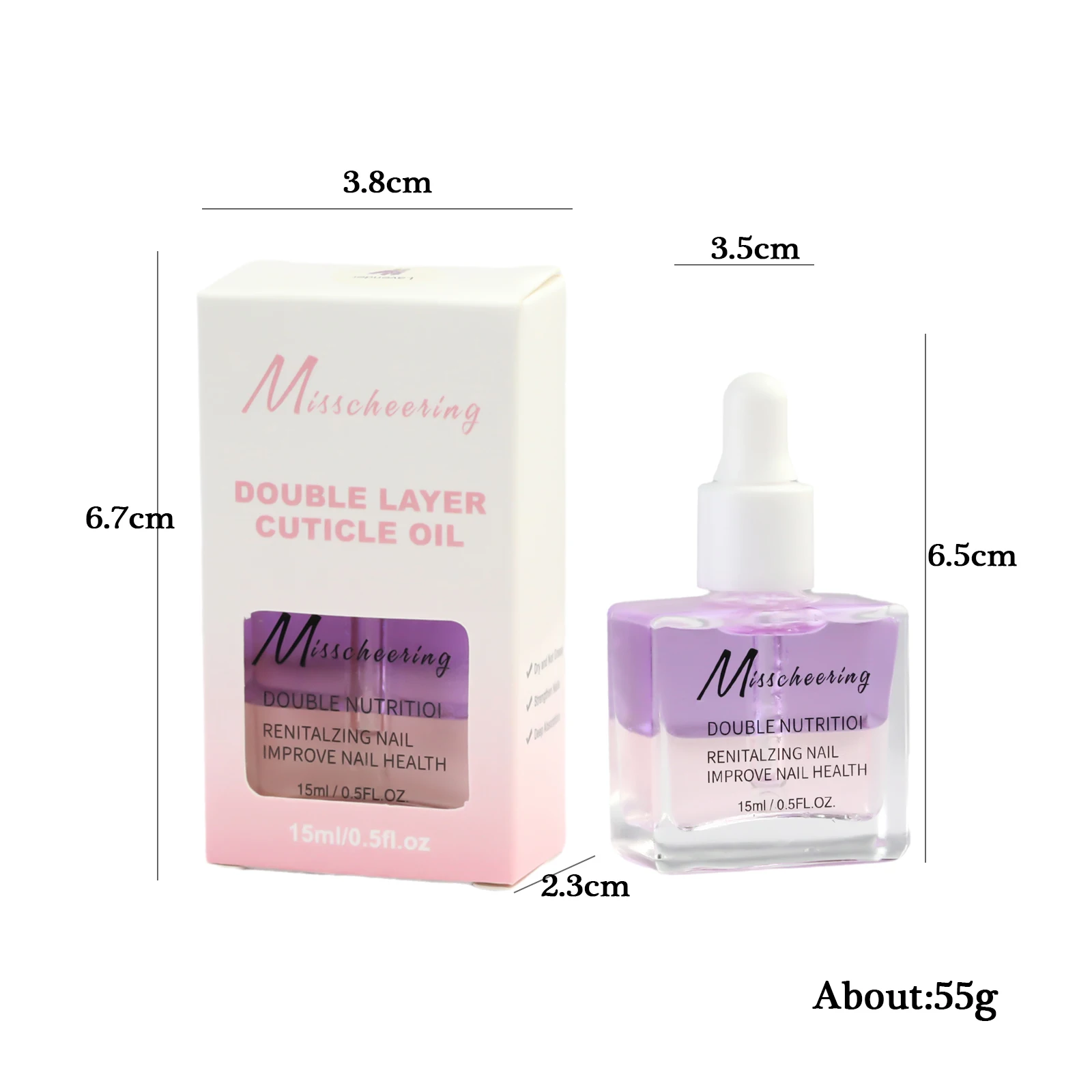 New Double Layer Color Nail Art Nutrition Oil Rose Strawberry Flavor Finger Edge Oil Armor Polish Barbs Nail Edge Care Supplies