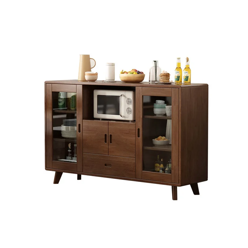 

Nordic, solid wood, side cabinet, modern, simple, small apartment, kitchen, storage