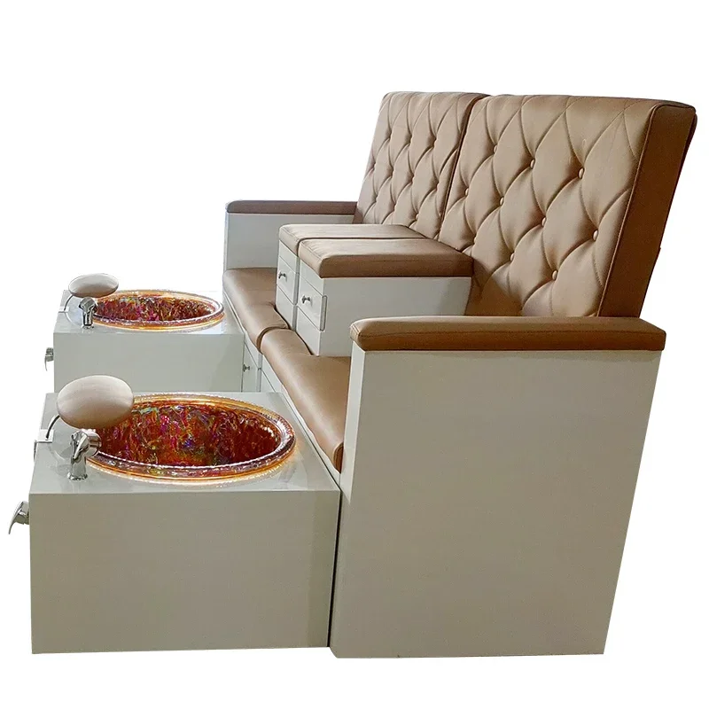 Deluxe high-back double-seat spa chair, foot massage chair, beauty club card seat, pedicure foot massage chair