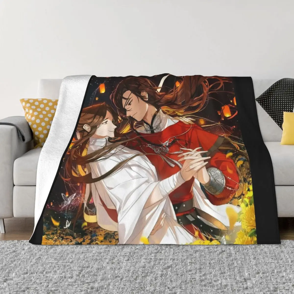 

Tian Guan ci fu Official Heaven's Blessing kiss Throw Blanket Shaggy Blanket Thin Blanket