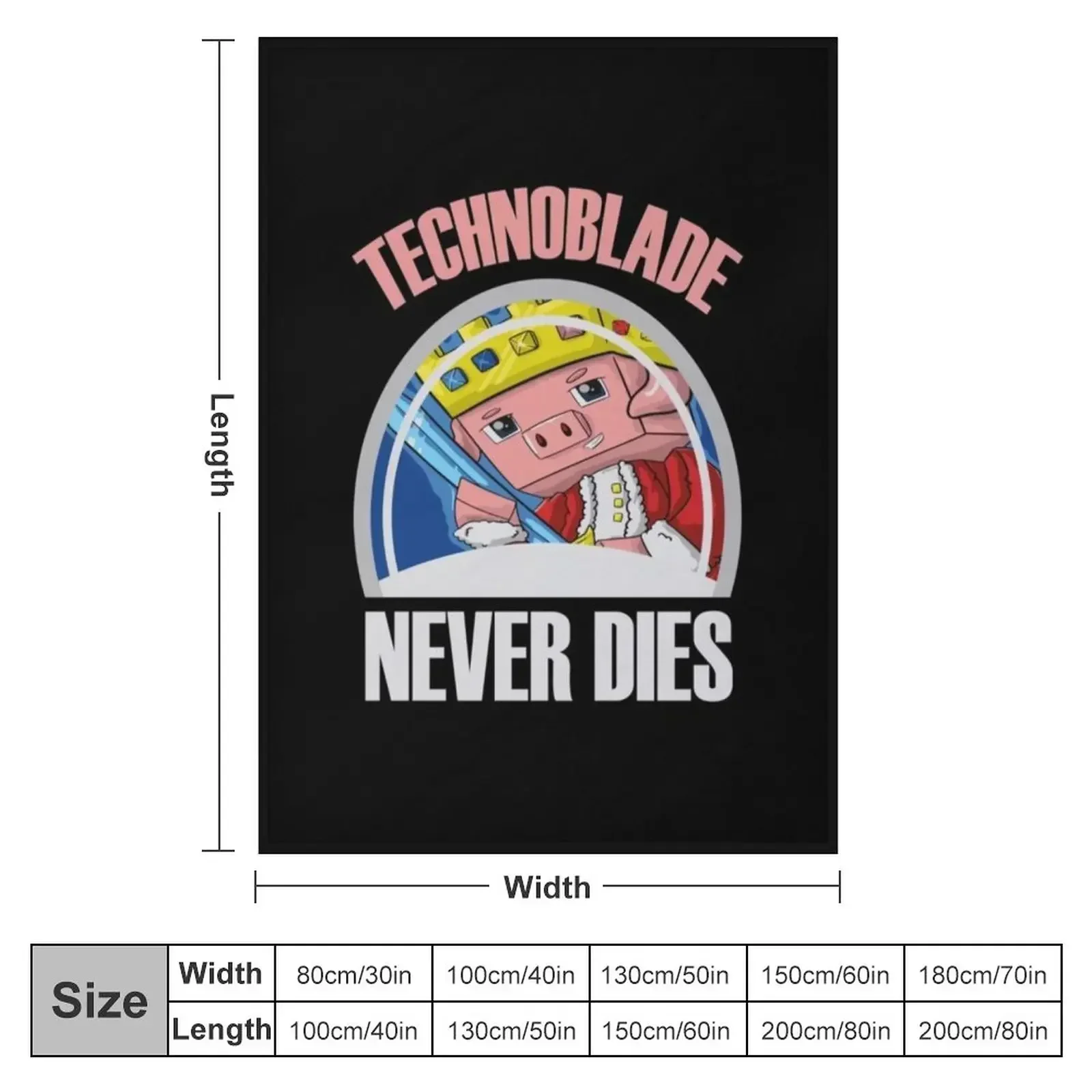 technoblade never dies Throw Blanket Decorative Sofa Warm Beautifuls Plush Sofa Hairys Blankets