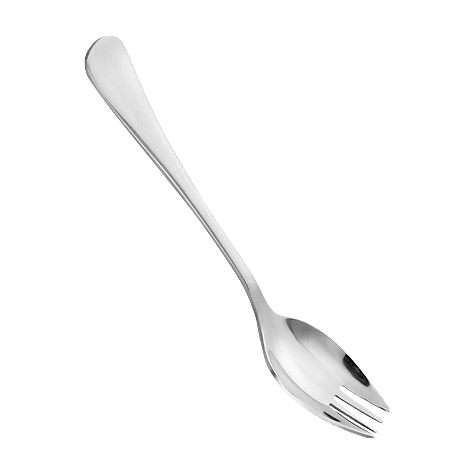 

Stainless Steel Spork Fork Spoon Dual-Purpose Portable Salad Sporks Picnic Camping Household Use Salad Sporks Dual-Purpose Spoon