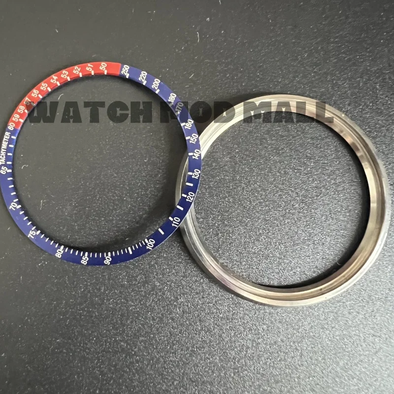 Stainless Steel Blue Red Bezel insert Set fit for Seiko 6139-6002 6139-6009 Pogue Watch