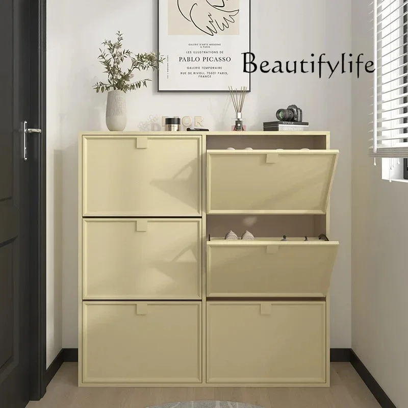 

yj15 Italian simple small apartment household home tipping bucket shoe cabinet entrance paint locker storage cabinet wholesale