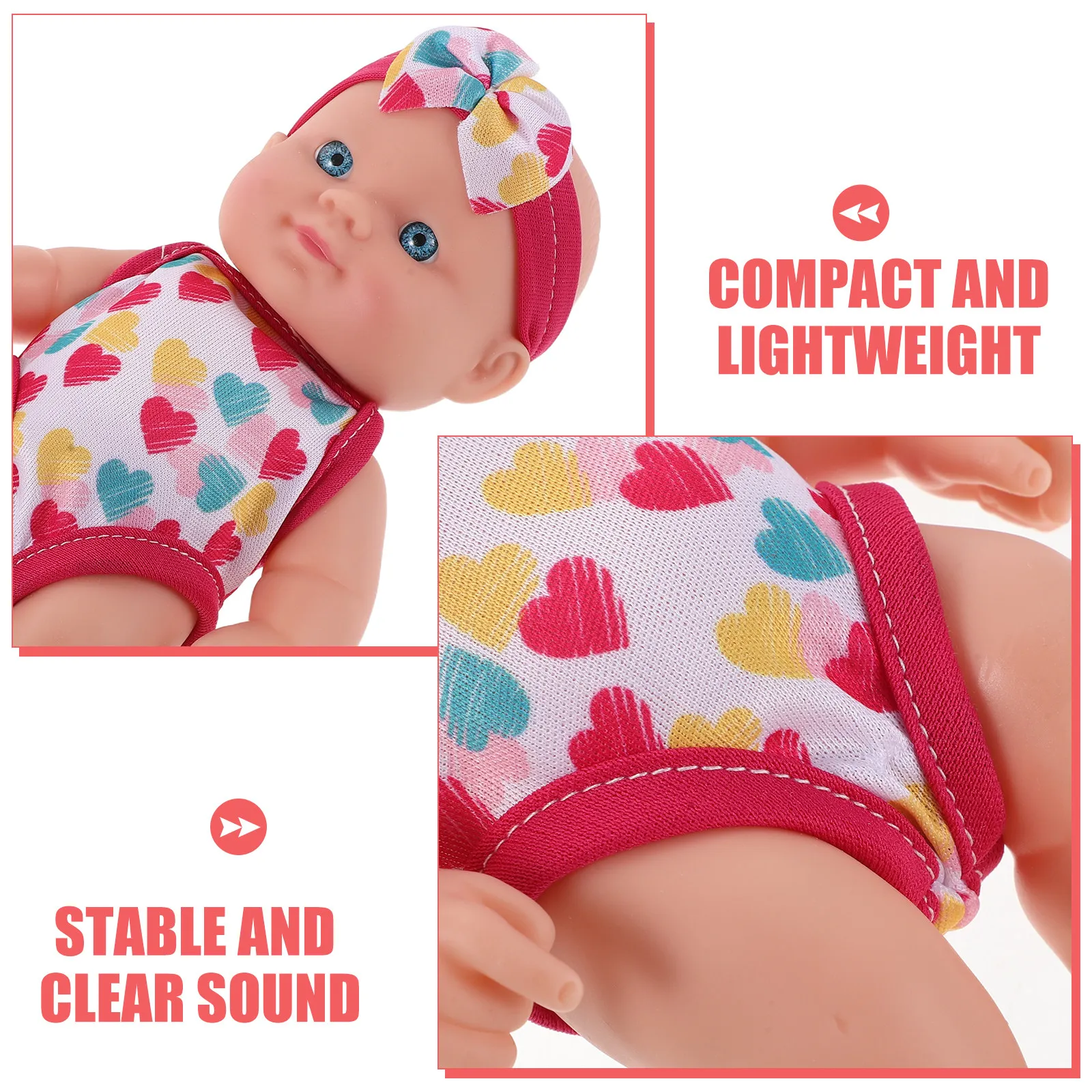 Floating Baby Bath Figure with Swimsuit - Waterproof Build - Easy Clean Bathtub Play Item for Boys Girls Water