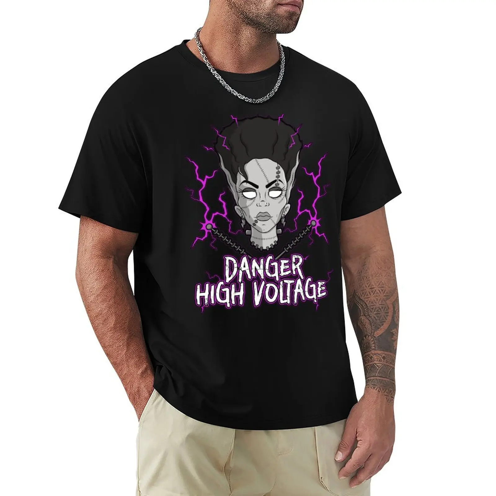 

High Voltage Bride (Pink) T-Shirt football t shirt Clothing man t shirt mens cotton t shirts