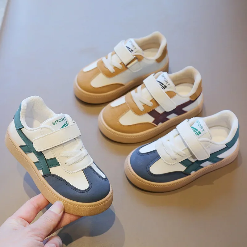 

Children's Sneakers 2025 Spring Autumn Boys Sport Shoes Casual Board Shoe Girls White Shoes Soft Soled Baby Shoes for Kids