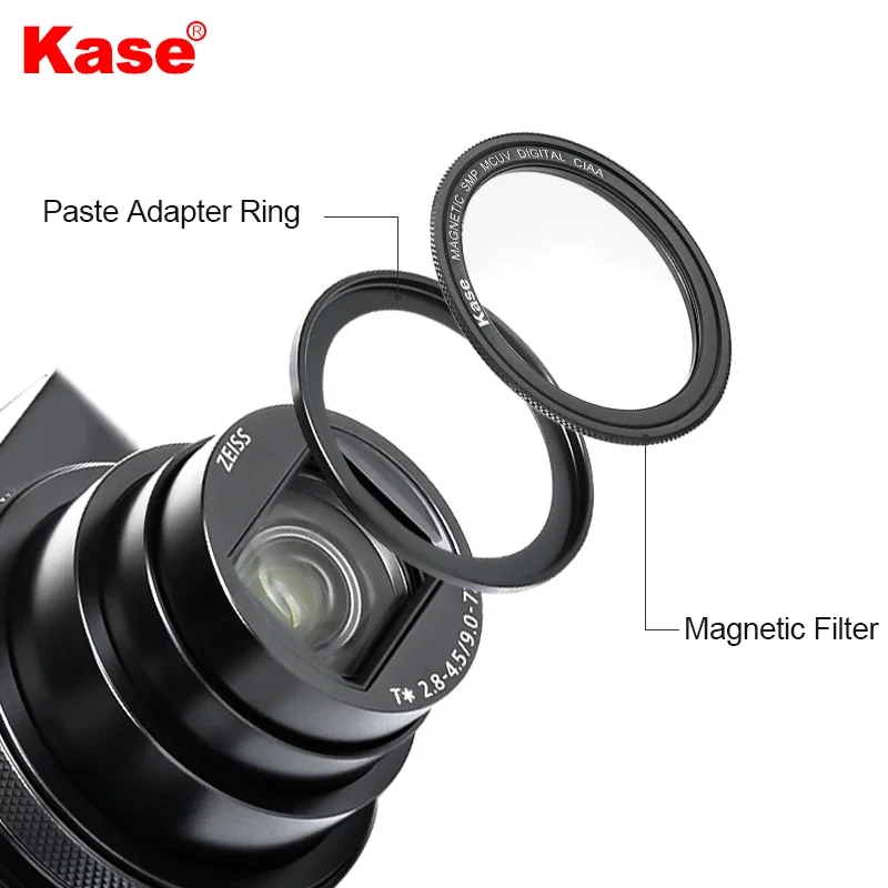 Kase Magnetic Filter MCUV CPL ND 1/4 Black Mist with Adapter for Sony ZV-1 RX100 Series Ricoh