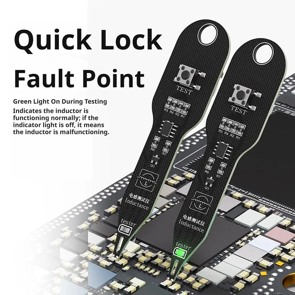 High Precision Inductance Tester Phone Motherboard Repair Electromagnetic Coil Tester Quick Fault Check LED Indicator No Burn