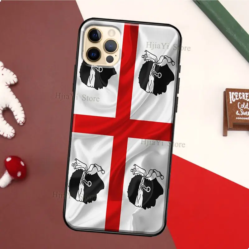 Flag of Sardinia Phone Case For iPhone 13 12 11 14 Pro Max Mini XS X XR 6S 7 8 Plus SE 2020 Soft Cover Case