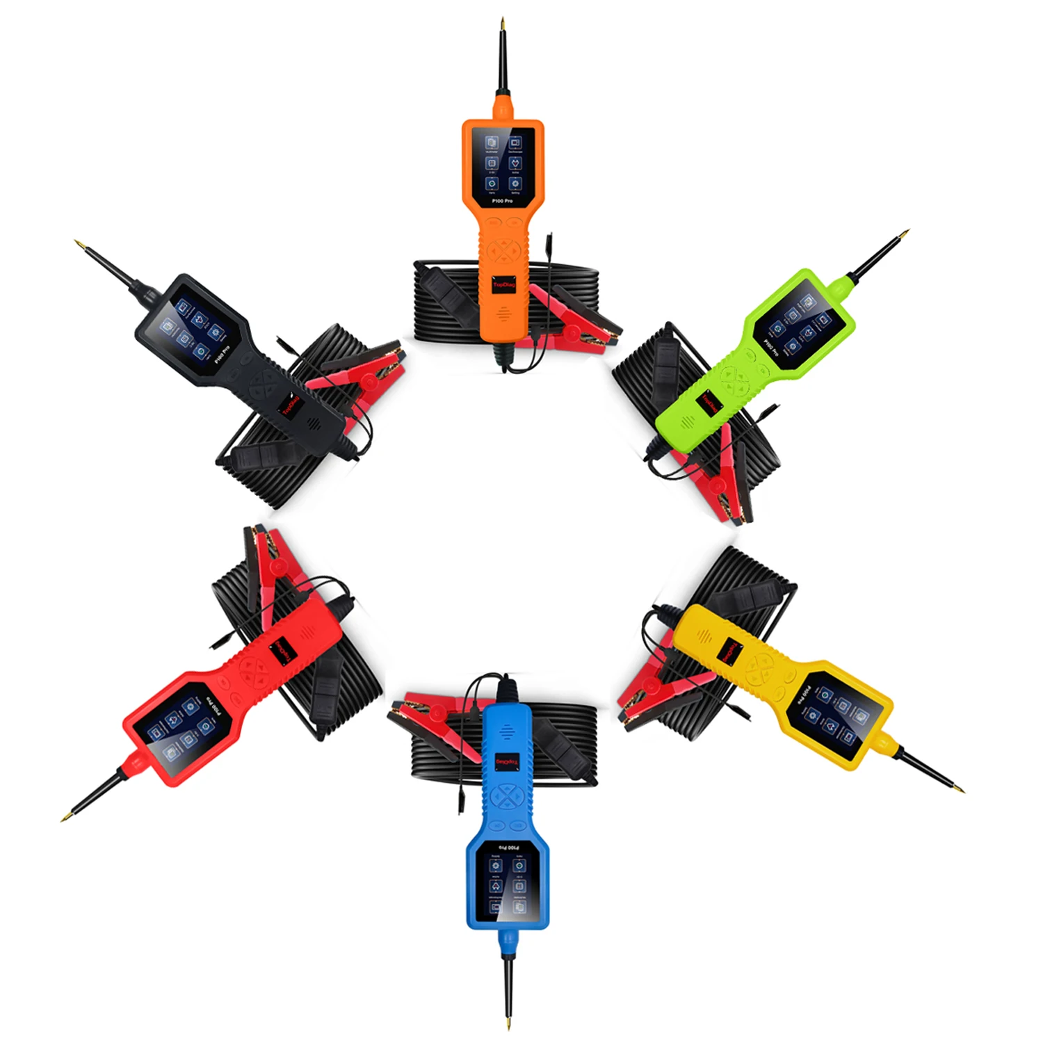 9V-30V Automotive Circuit Tester TopDiag P100 Pro Powerful Probe Quickly Detect Circuit Electronic Systems Multiple Colors