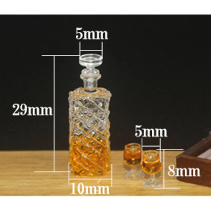 Dollhouse accessories miniature model props simulation wine bottle combination