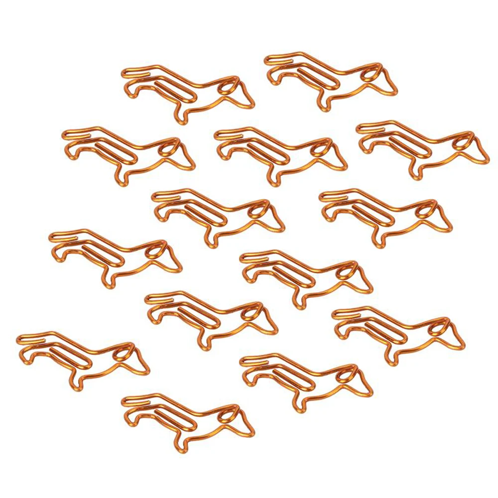 Animal Shape Cartoon Special-shaped Paper Clamps Customization Dachshund Gold Paper Clip Bookmark Clip Paper Clips