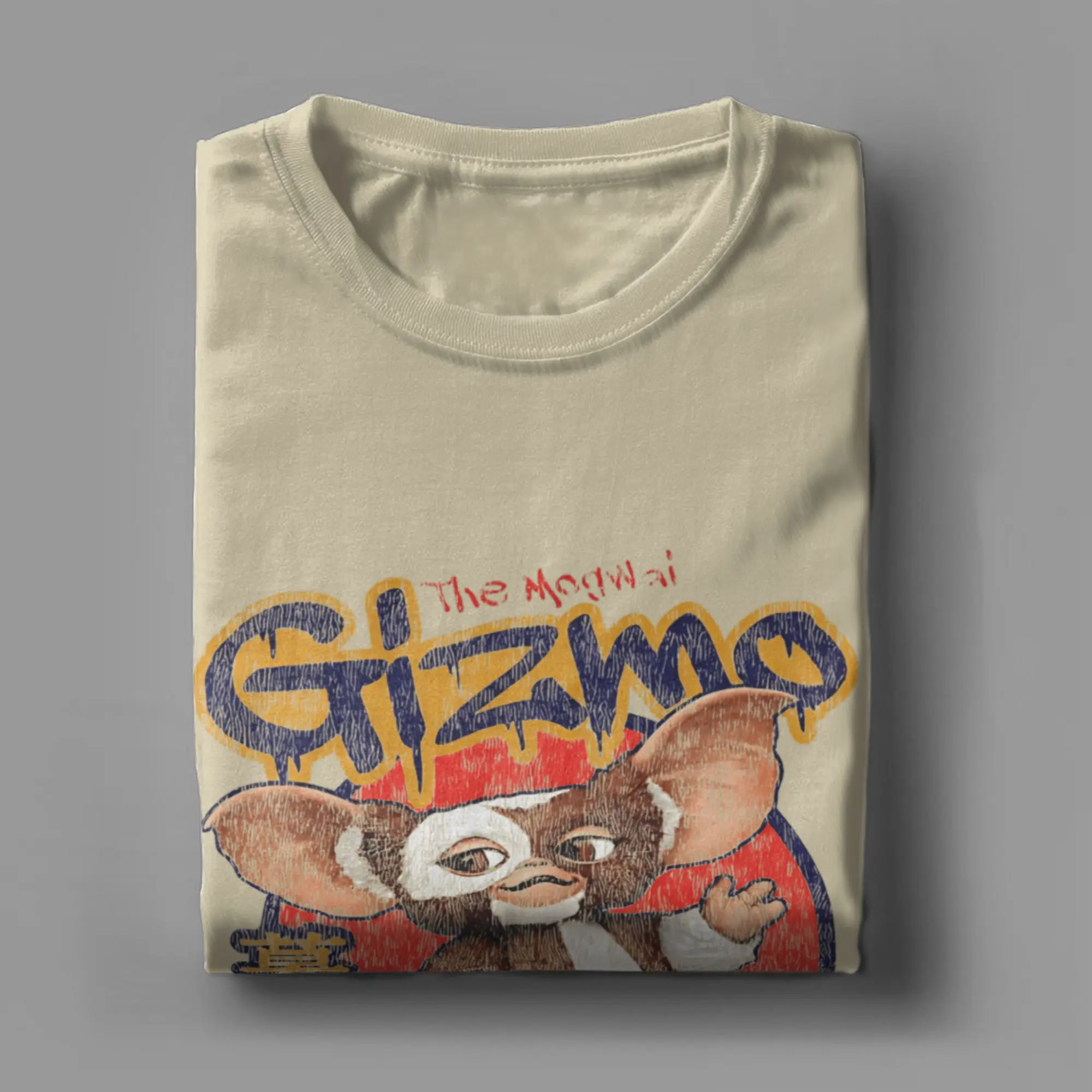 Gremlinss Mogwai تي شيرت للرجال القطن الجدة تي شيرت جولة الرقبة Gizmo تي شيرت ملابس قصيرة الأكمام الكبار #4