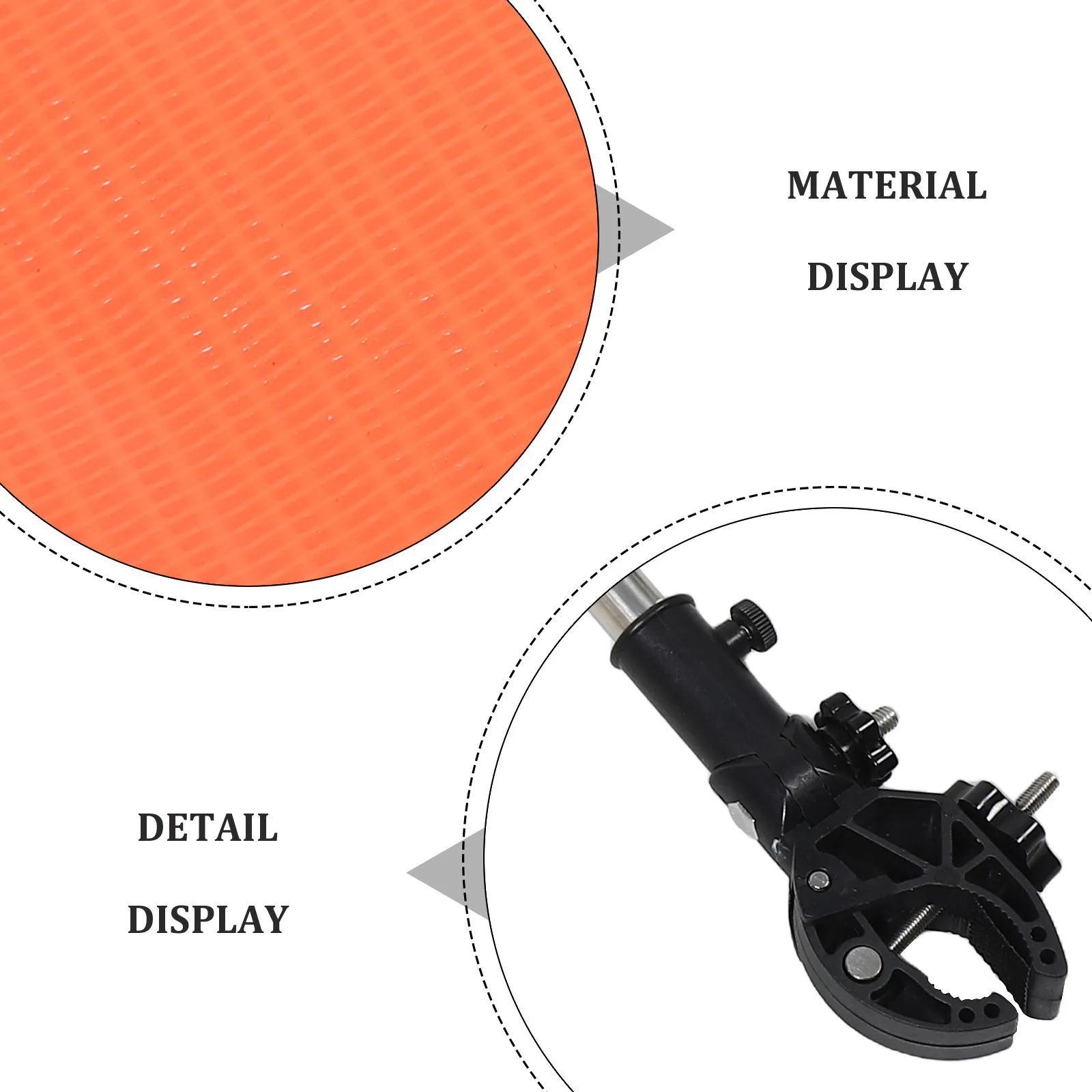 Wheelchair Safety Flag High Visibility Orange Reflective Telescopic Pole Safety Flag for Mobility Scooter Bike Trailer