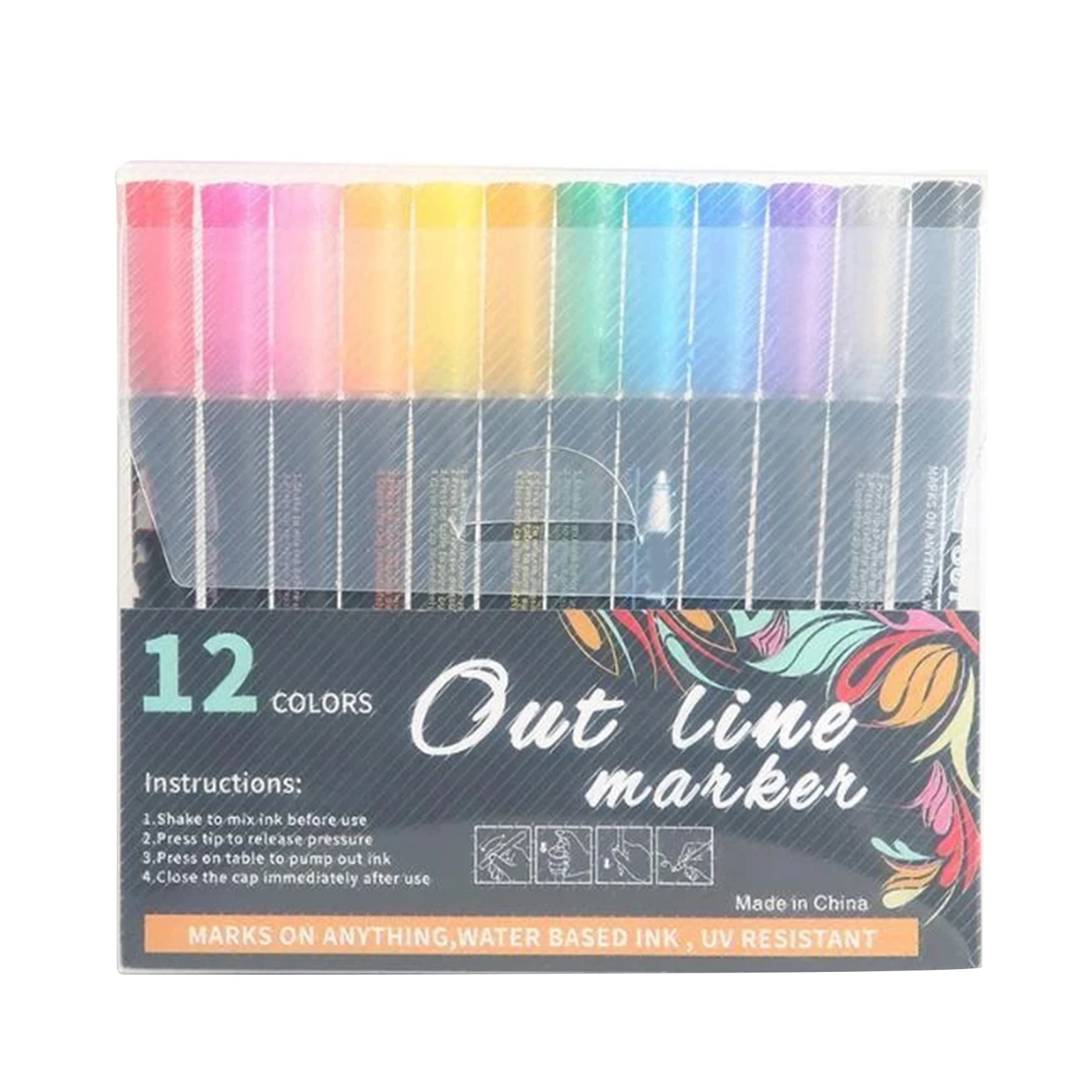 

8/12pcs Marker Pen For Highlight Writing Taking Notes Drawing DIY Art Projects Kids Adult