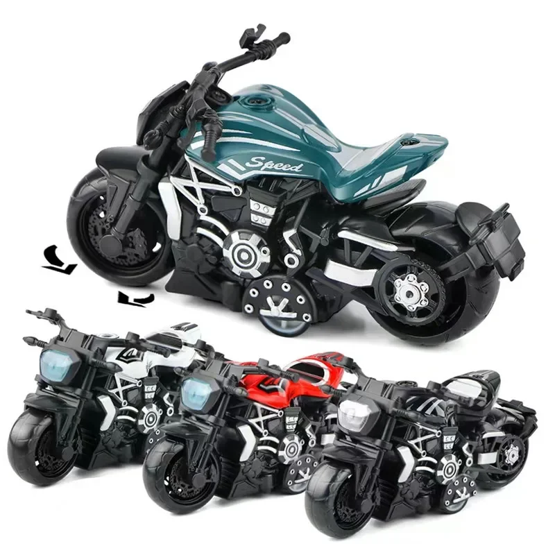 10CM Alloy Motorcycle Model Toys Metal Simulation Racing Motorbike Die Cast Vehicle Figures Car Toys For Kids Adults Gift