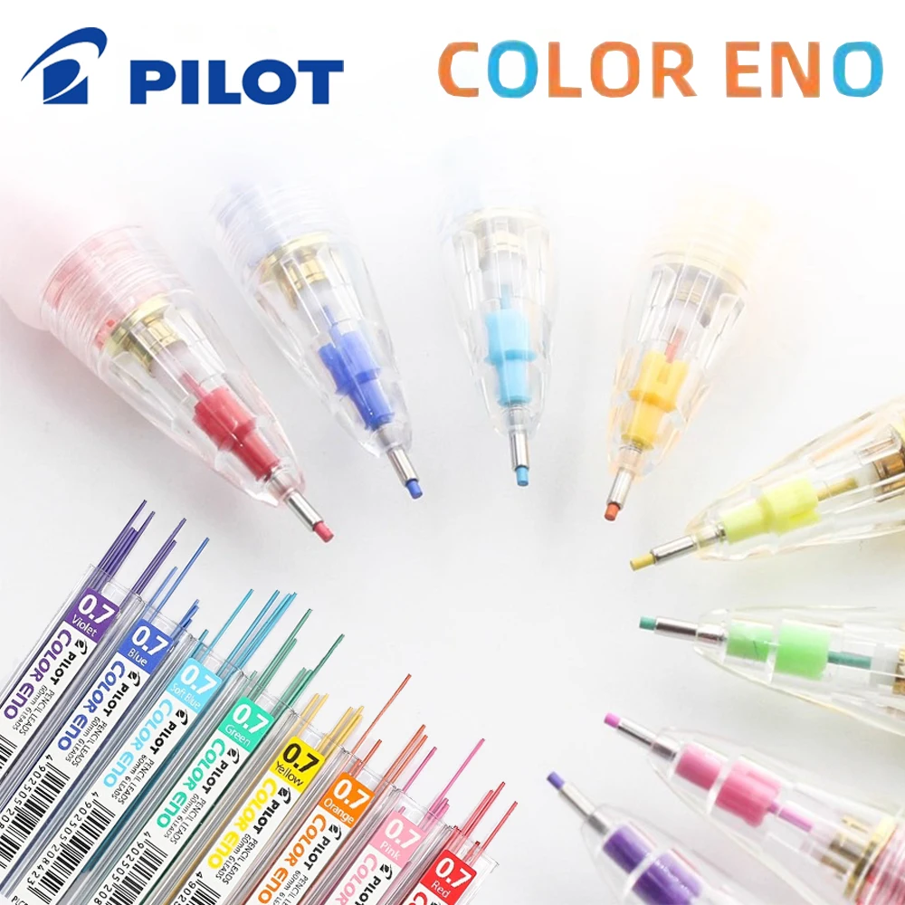

Набор механических карандашей Pilot COLOR ENO HCR-100, цветной карандаш Rubble, товары для рукоделия, офисные аксессуары, 0,7 мм, милые канцелярские принадлежности Kawaii
